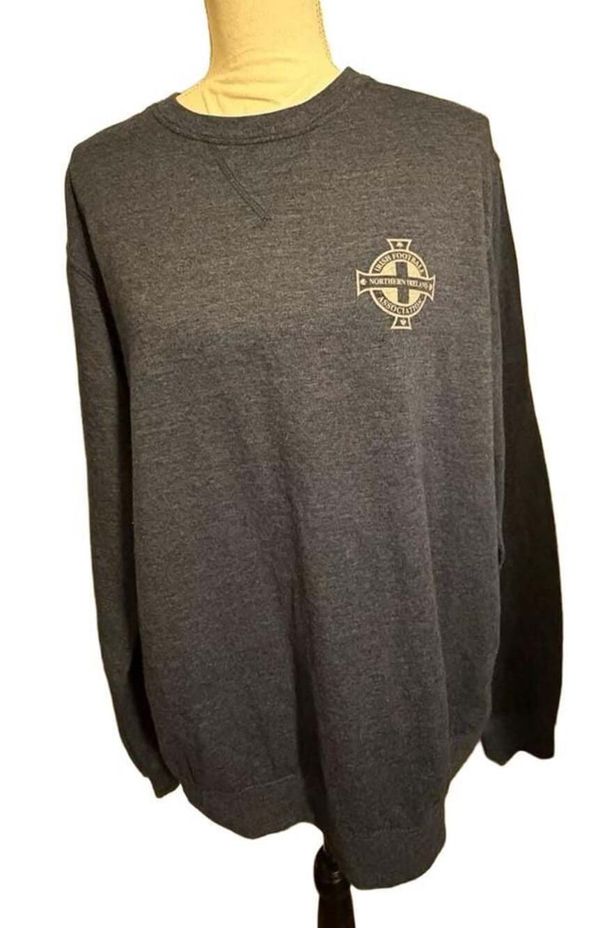 Irish Football Association Northern Ireland Heather Blue Crewneck Sweatshirt
